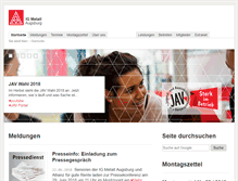 Tablet Screenshot of igmetall-augsburg.de